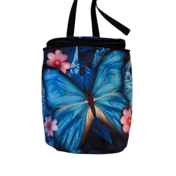 Handbags - EVANLinsim Blue Butterfly Print Insulated‎ Lunch Tote Bag Unisex Kids